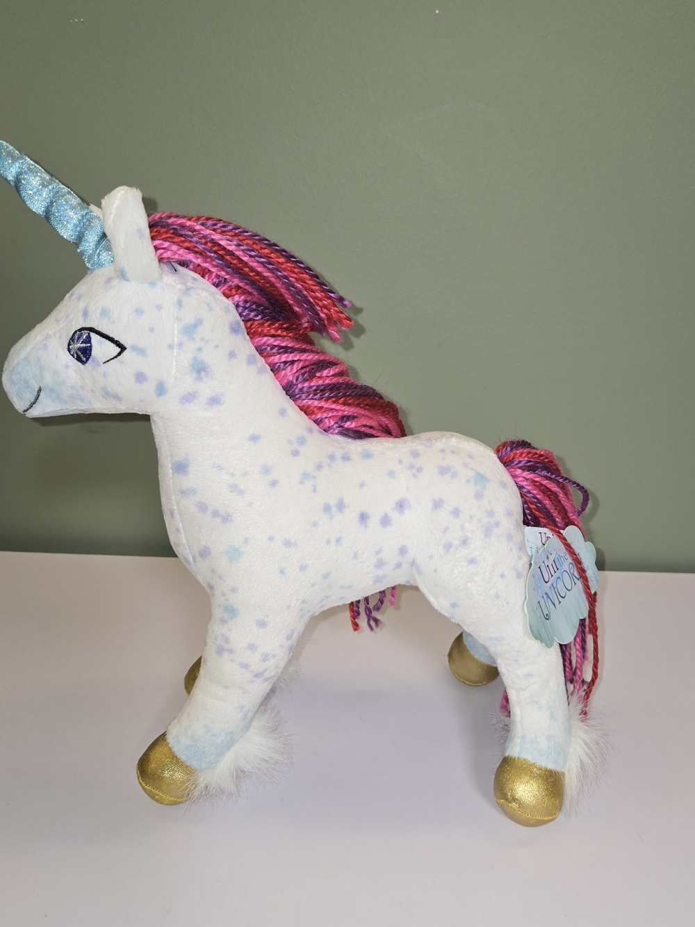 Douglas Cuddle Toys Uni the Unicorn 11" Plush Stuffed Animal NWT Read Desc